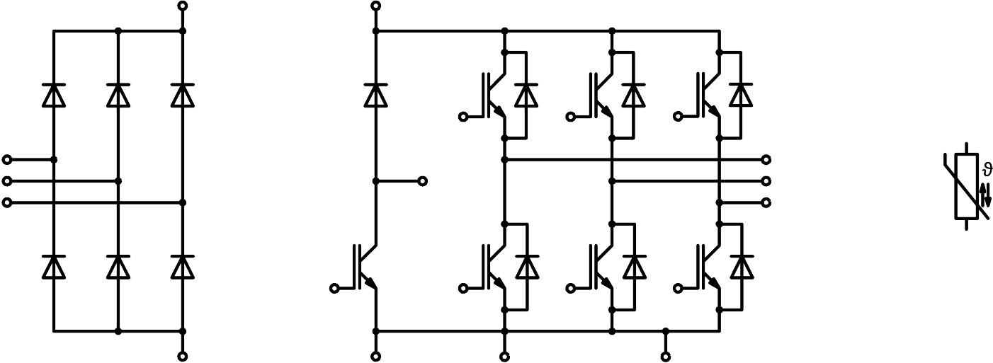 Semikron Danfoss Circuit SEMiX 6 DGDL