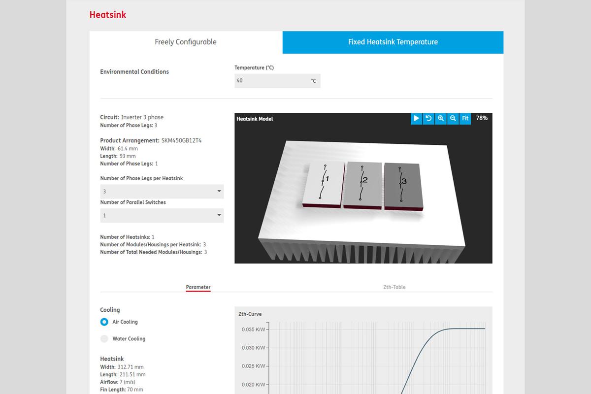 SemiSel Simulation | Semikron Danfoss